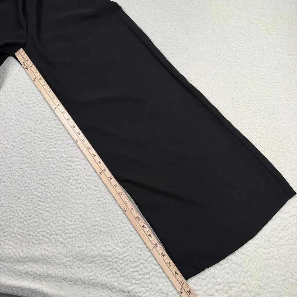 Banana Republic Jumpsuit Women 10 Black Wide Leg Sleeveless Scoop Neck Evening